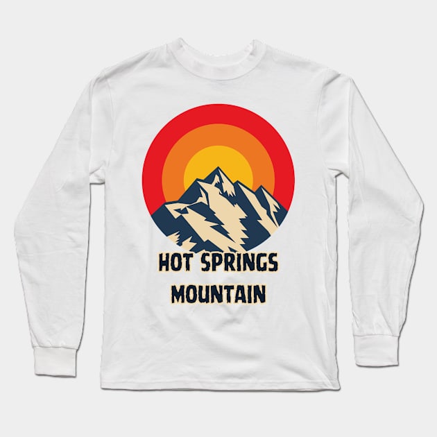 Hot Springs Mountain Long Sleeve T-Shirt by Canada Cities